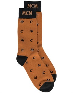 Носки вязки интарсия с монограммой Mcm