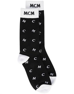 Носки вязки интарсия с монограммой Mcm