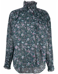 Блузка с оборками и цветочным принтом Isabel marant etoile