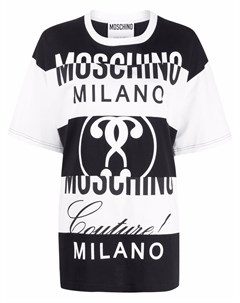 Футболка в полоску с логотипом Moschino