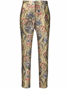 Жаккардовые брюки строгого кроя с цветочным узором Etro