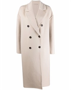 Двубортное кашемировое пальто Brunello cucinelli