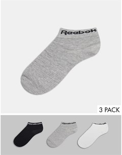 Набор из трех пар низких носков до щиколотки разных цветов Training Core Reebok