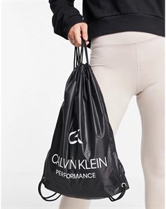 Черный рюкзак на затягивающемся шнурке Sports Calvin klein