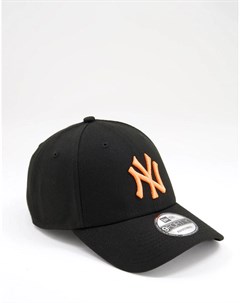 Черная кепка с оранжевой отделкой 9forty NY New era