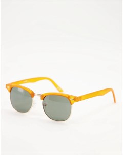 Солнцезащитные очки в оранжевой оправе с дымчатыми стеклами в стиле ретро Asos design