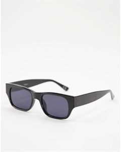 Черные солнцезащитные очки кошачий глаз с черными дымчатыми стеклами Asos design