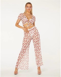 Сетчатые пляжные брюки с ягодным принтом New girl order