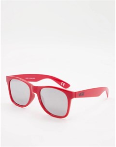 Красные солнцезащитные очки с плоскими дужками Vans