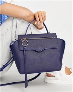 Синяя сумка через плечо с декоративным ремешком Rebecca minkoff