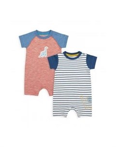 Песочники Динозаврик 2 шт синий белый коралловый Mothercare