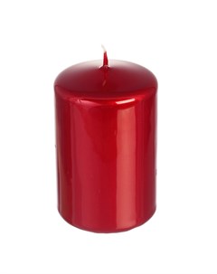 Свеча классическая 9 см металлик красный Adpal