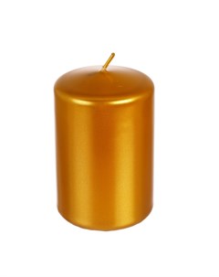 Свеча классическая 9 см металлик золотой Adpal