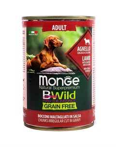 Корм для собак BWild Grain Free ягненок с тыквой и кабачками 400 г Monge