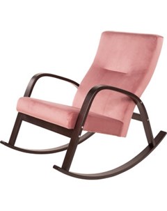 Кресло качалка Ирса ткань пудровый каркас венге структура П0004573 Мебелик