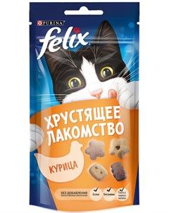 Лакомство хрустящее лакомство для кошек с курицей 60 гр Felix