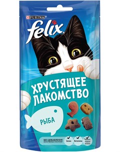 Лакомство хрустящее лакомство для кошек с рыбой 60 гр Felix