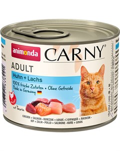 Carny Adult Huhn Lachs для взрослых кошек с курицей и лососем 200 гр х 6 шт Animonda