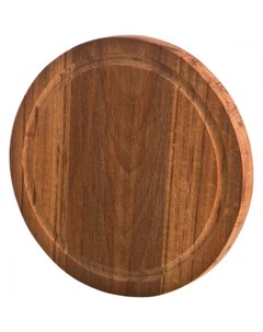 Доска разделочная деревянная круглая бук диаметр 19 см толщина 2 см арт 430 117 Agness