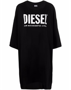 Платье футболка оверсайз с логотипом Diesel