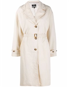 Однобортное пальто с поясом A.p.c.