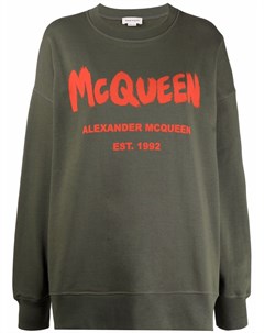 Толстовка с круглым вырезом и логотипом Alexander mcqueen