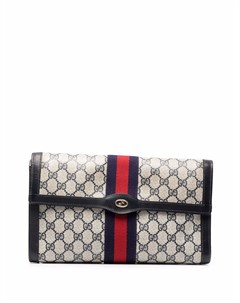 Клатч 1970 х годов с узором GG и отделкой Web Gucci pre-owned