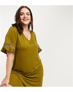 Зеленое платье футболка Junarose