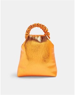 Оранжевая сумка с присборенной ручкой Puffy Topshop