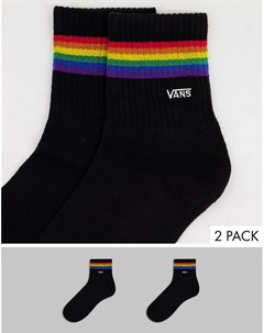 Черные носки с радужным дизайном Rainbow Art Vans