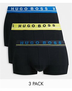 Набор из 3 черных боксеров брифов BOSS Вodywear Boss bodywear