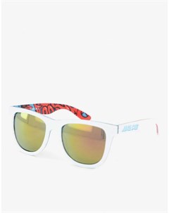 Бело синие солнцезащитные очки с разноцветной внутренней поверхностью Santa cruz