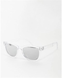 Солнцезащитные очки в стиле ретро в прозрачной оправе New look