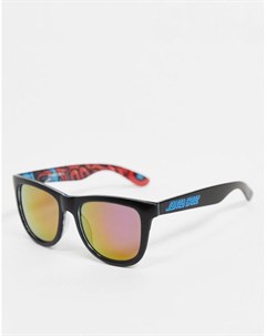 Сине черные солнцезащитные очки с разноцветной внутренней поверхностью Santa cruz