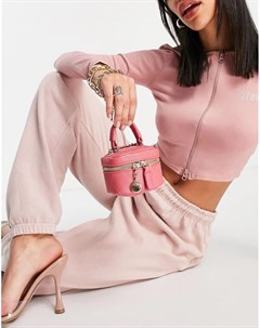 Розовая стеганая сумка через плечо с цепочкой x Maura Эго