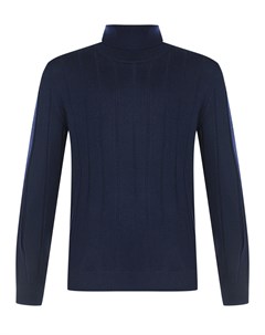 Синий свитер из шерсти с высоким воротником Arc-en-ciel