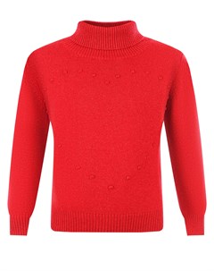 Красный свитер с помпонами Arc-en-ciel
