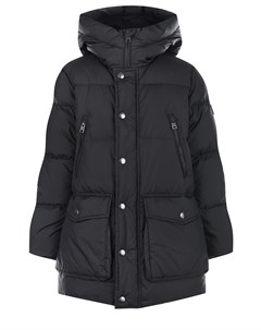 Удлиненная куртка пуховик с капюшоном Woolrich