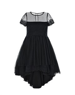 Черное платье с кружевной отделкой Aletta