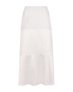 Белая юбка из шелка Panicale