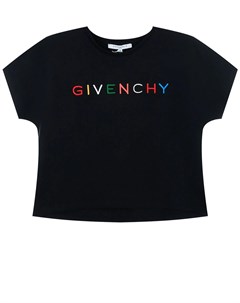 Укороченная футболка с вышитым логотипом Givenchy