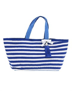 Пляжная сумка в сине белую полоску 18х27х13 см Aletta