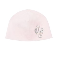 Розовая шапка с декором из стразов Корона La perla