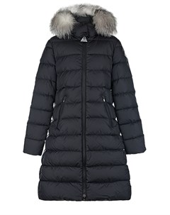 Черное стеганое пальто Moncler
