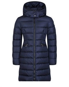 Темно синее пальто пуховик Moncler