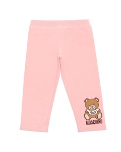 Розовые спортивные брюки с принтом медвежонок детские Moschino