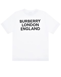 Белая футболка с логотипом детская Burberry