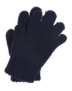Темно синие перчатки из шерсти Maximo