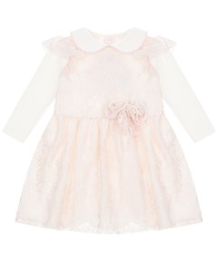 Розовое платье с кружевной отделкой детское Aletta