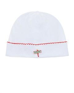 Белая шапка с вышивкой North Pole Kissy kissy